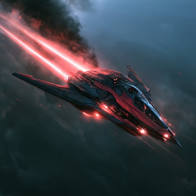 draw high quality spaceship concept