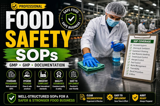 create food safety sops, gmp and ghp documentation