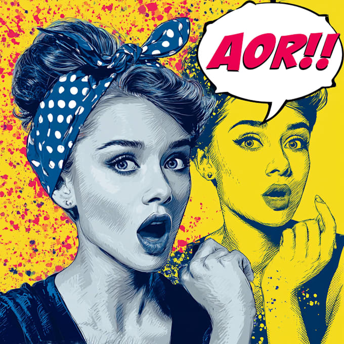 make retro pop art illustrations that pop