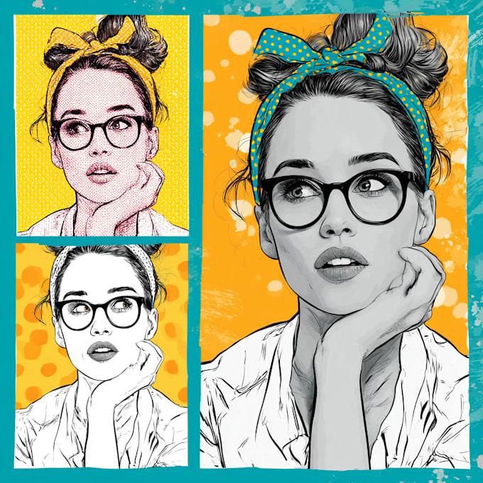 make retro pop art illustrations that pop
