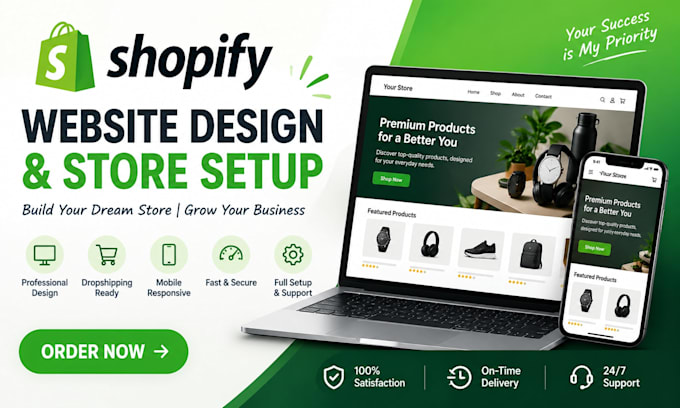 design and redesign shopify store