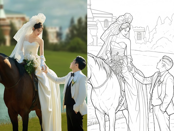 turn your photo into a custom coloring page
