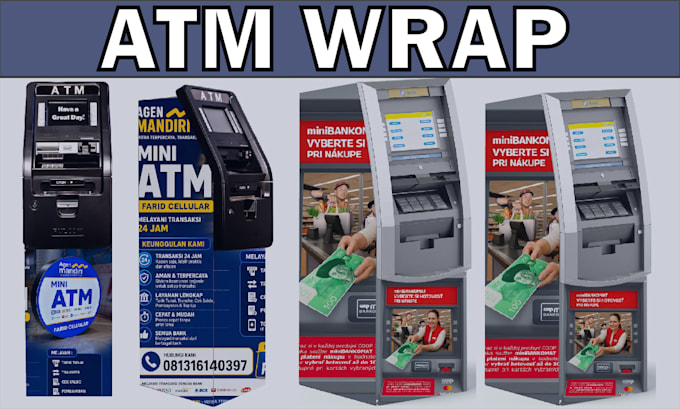 make creative vending machine wrap, atm machine wrap