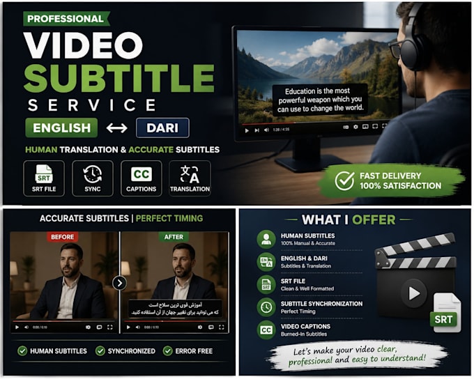 add professional subtitles to your videos