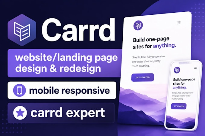 do carrd website design carrd landing page and carrd website redesign