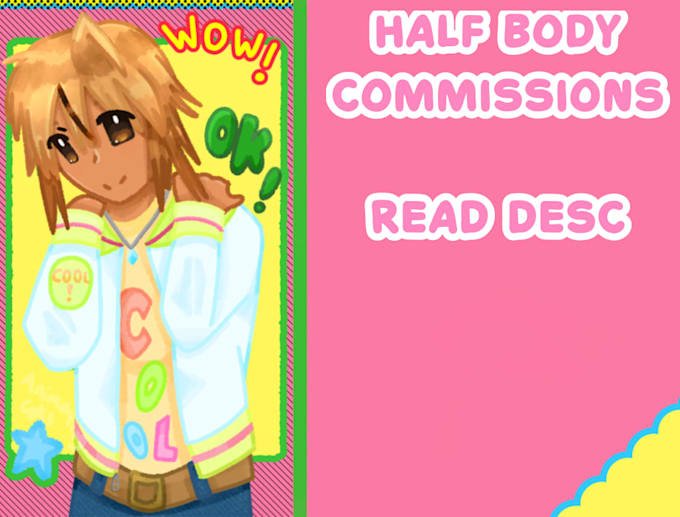 do half body anime character art
