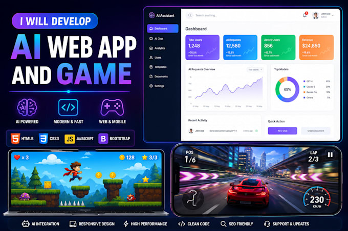 develop ai web apps and games