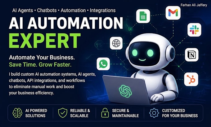 build ai automation, ai agents, chatbots, and n8n workflows
