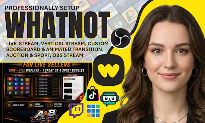 setup whatnot live shop, whatnot dashboard, obs setup, whatnot live stream