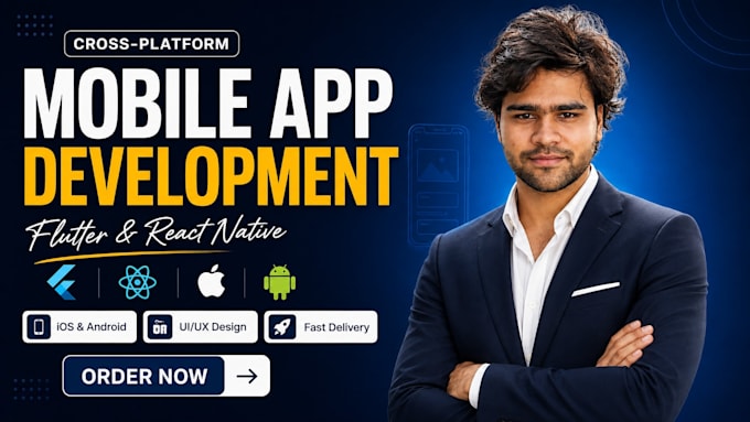 develop a custom cross platform mobile app using flutter or react native