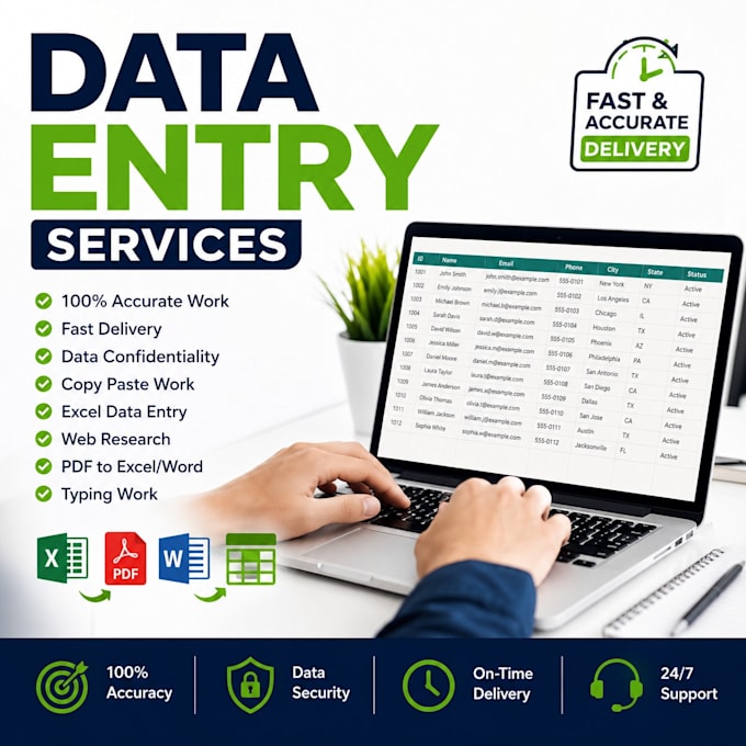 do fast and accurated data entry in excel,google sheet,crm and copy paste data