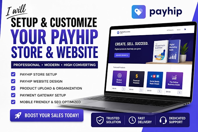 setup and customize your payhip store and website
