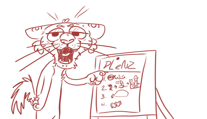 draw a goofy doodle of your oc