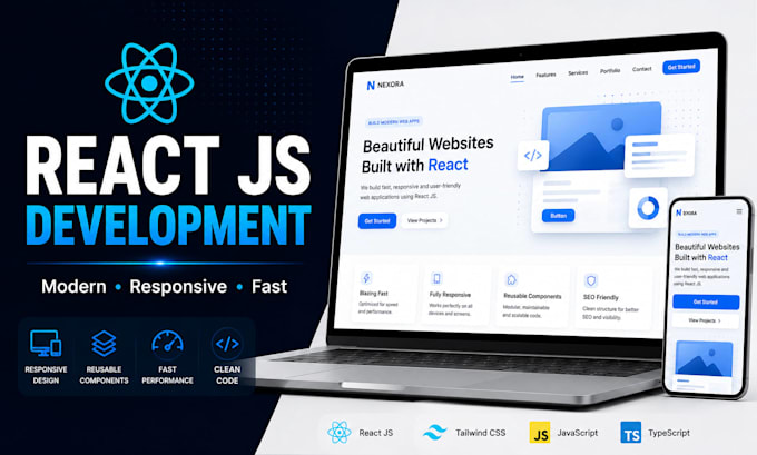 build custom react js frontend web applications