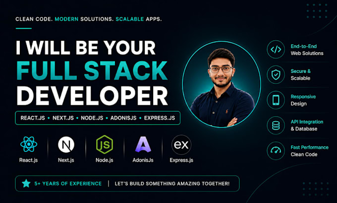 your full stack developer reactjs, nextjs, nodejs, adonisjs, expressjs