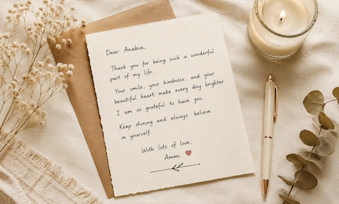 turn your typed text into a beautiful handwritten letter