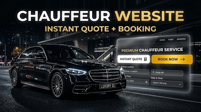 build chauffeur website with instant quote  calculator and booking system