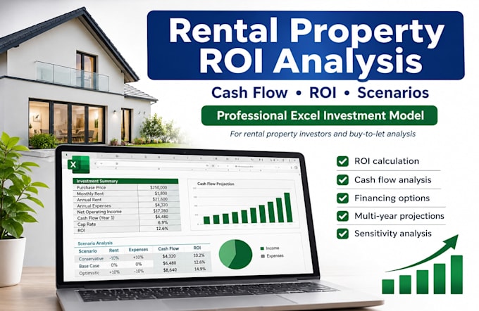 create a rental property ROI and cash flow analysis