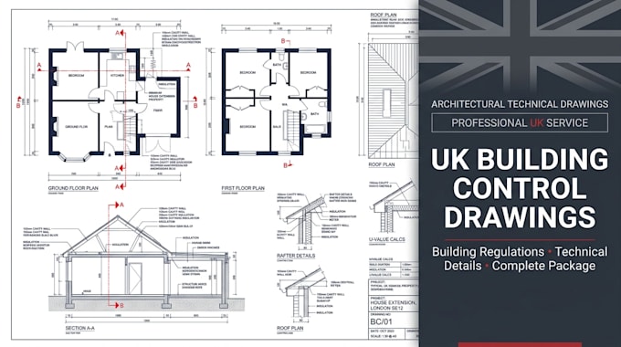 create UK building control drawings for building regulations approval