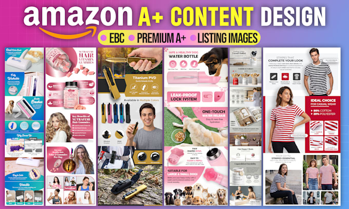 design amazon a plus content ebc and amazon listing images