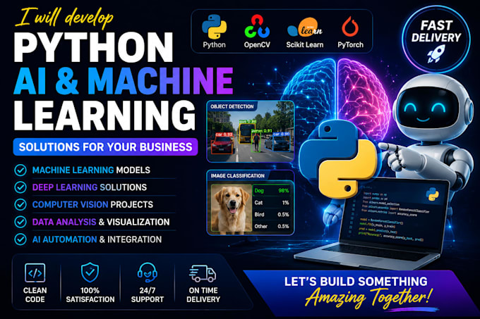 develop python computer vision and machine learning projects