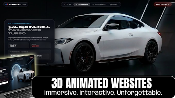create a stunning 3d animated landing page for your business