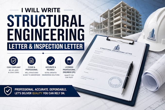 write structural engineering letter and structural inspection letter