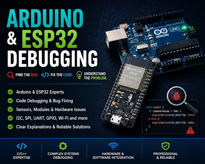 debug and troubleshoot your arduino or esp32 code