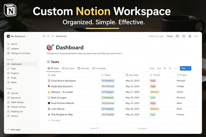 build a custom notion workspace for your business or team
