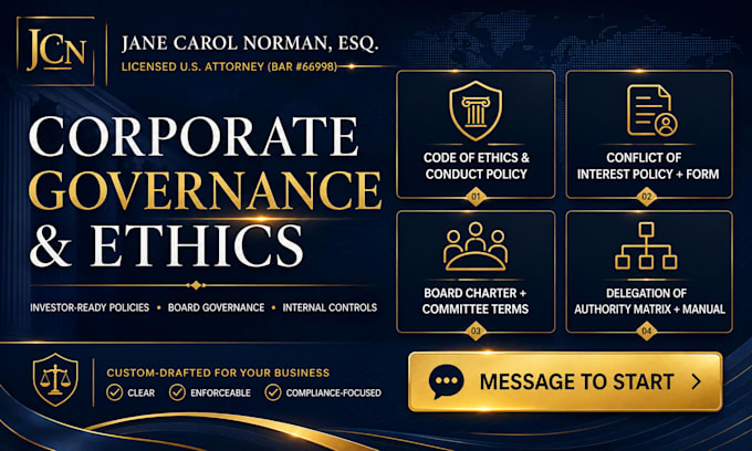 draft a conflict of interest policy and disclosure