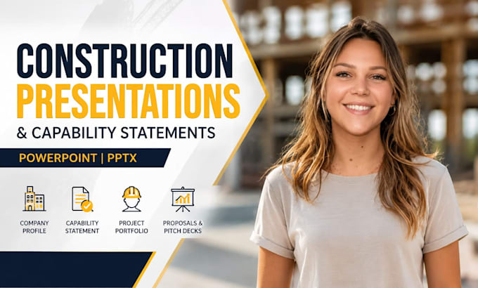create construction company presentation,capability statement,powerpoint,pptx
