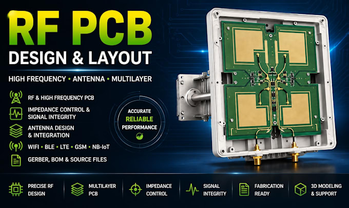design rf pcb, high frequency pcb, impedance control, antenna and multilayer pcb