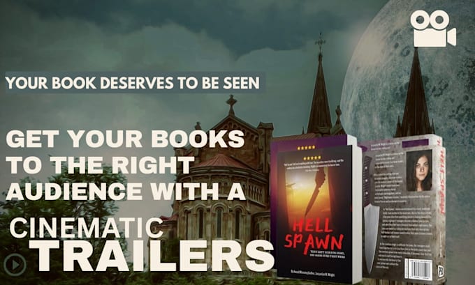 create unique cinematic movie style book trailer and teaser for your novel
