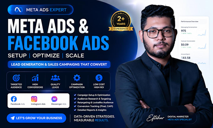 setup and optimize meta ads and facebook ads