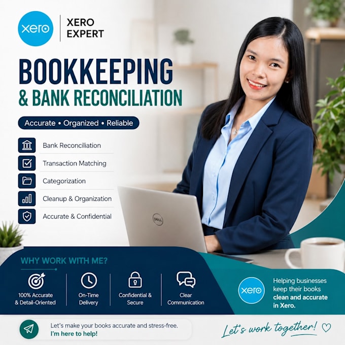 do xero bank reconciliation and bookkeeping cleanup