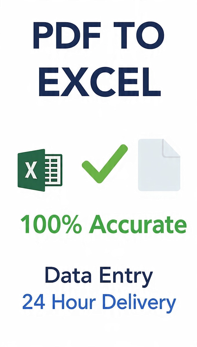 convert PDF to excel with accurate data entry