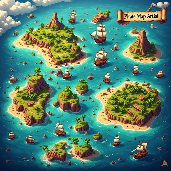 design an immersive fantasy game map for your project