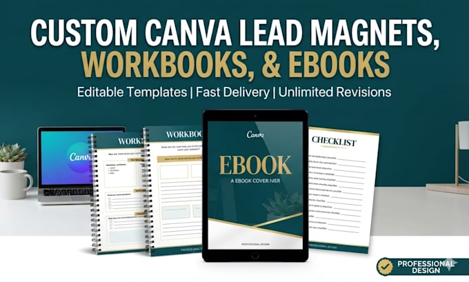 design a professional lead magnet or workbook canva template