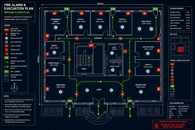 fire alarm layout plan nfpa fire alarm riser evacuation map