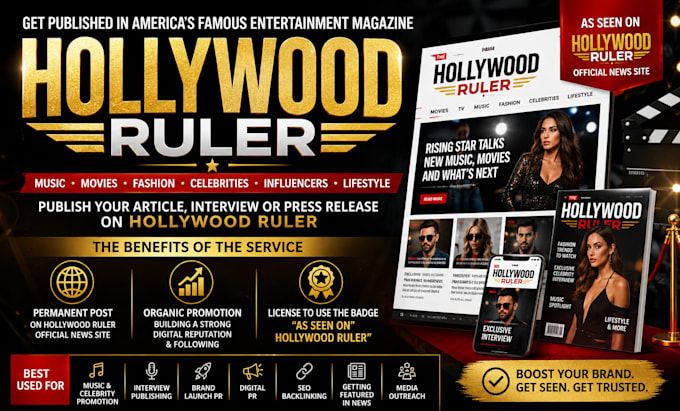 publish article or interview on top celebrity magazine