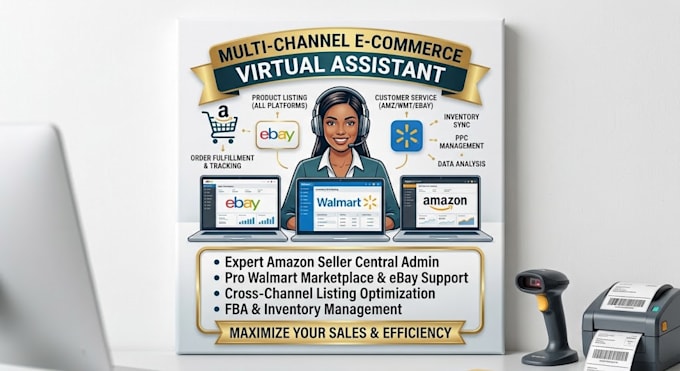 be your virtual assistant for walmart store and ebay