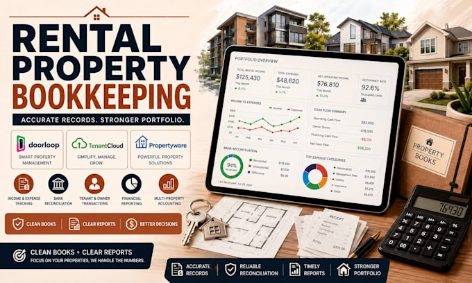 do doorloop, tenantcloud and propertyware bookkeeping services
