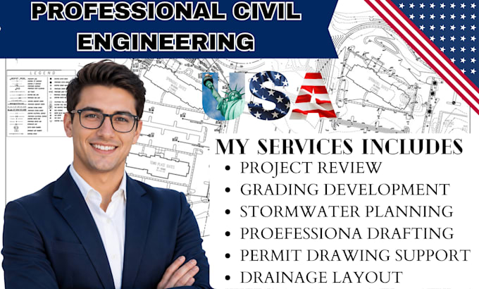 do civil engineering, stormwater flow drainage, grading plan, building drawings