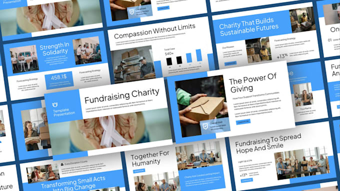design startup deck fundraising grant nonprofit business proposal presentation