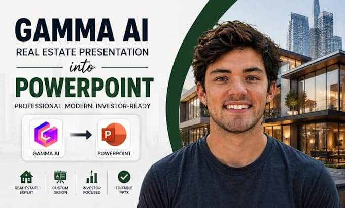 redesign your gamma ai real estate presentation into powerpoint pptx deck