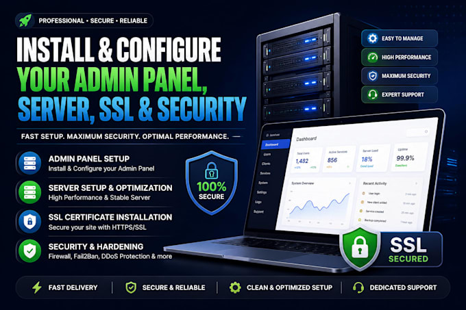 install and configure your admin panel with xtream ui, xui one, ssl security