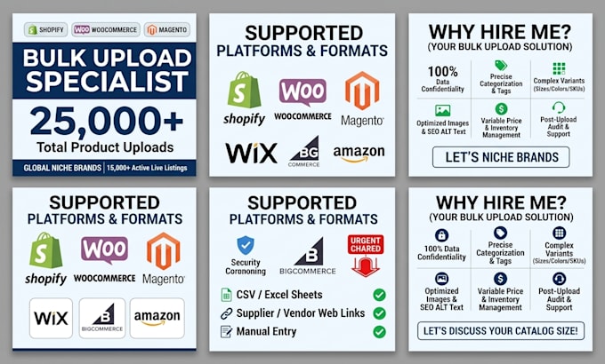 be your ecommerce bulk product upload specialist
