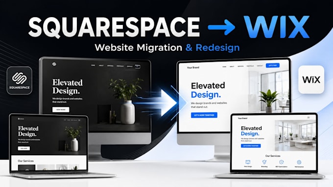 convert squarespace website to wix with responsive design