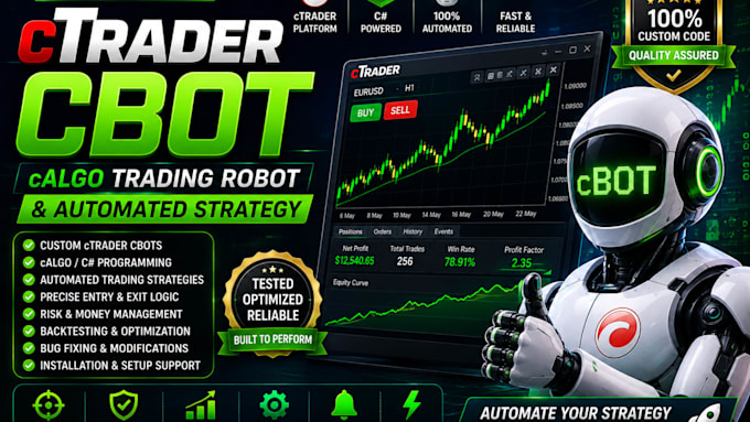 develop ctrader cbot, calgo trading robot, calgo strategy