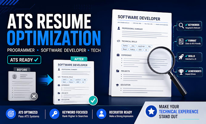 optimize programmer resume software developer CV technical job resume for ats
